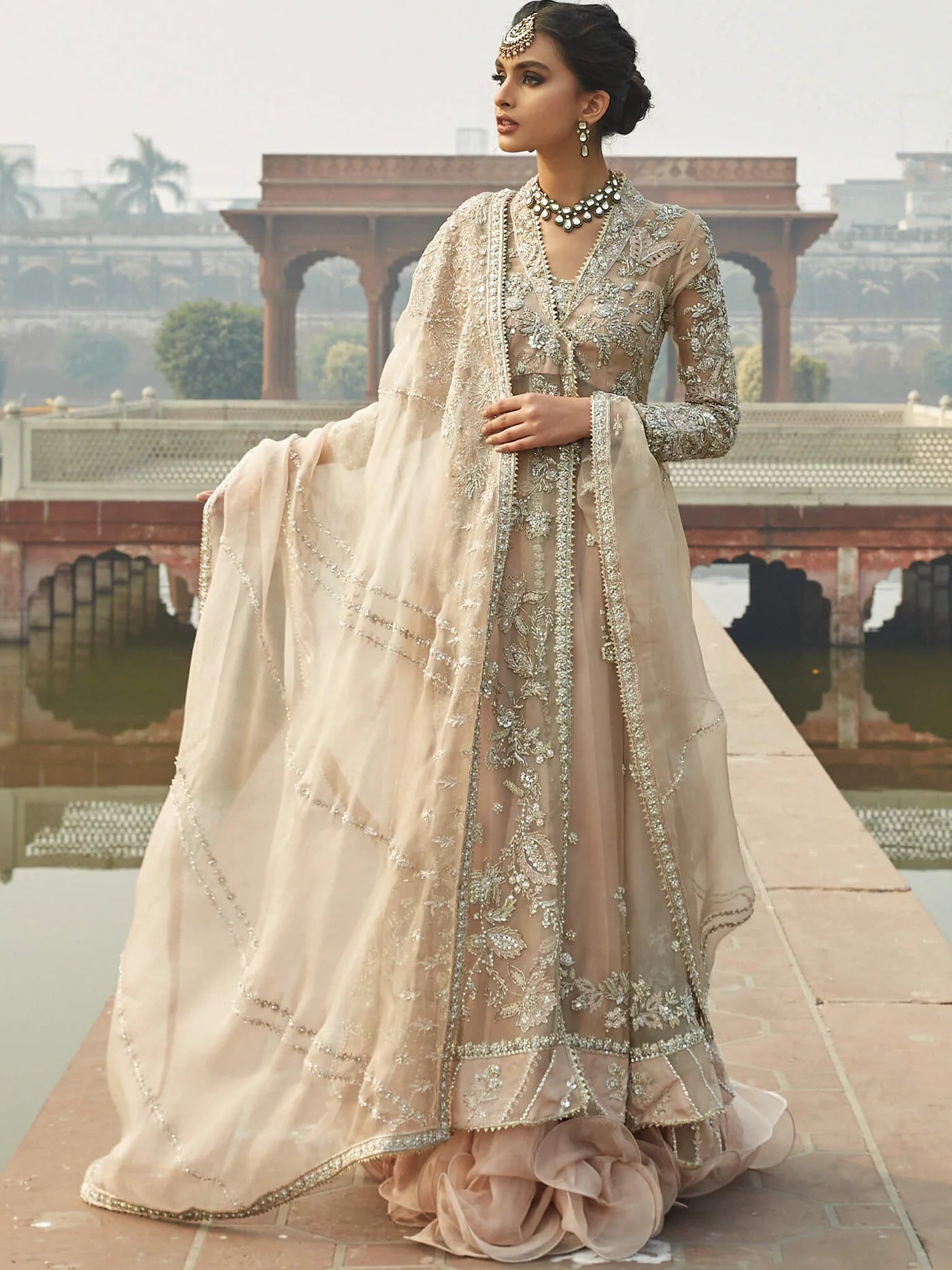 Nude Pink Angarkha