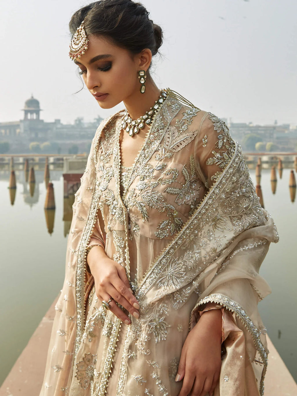 Nude Pink Angarkha