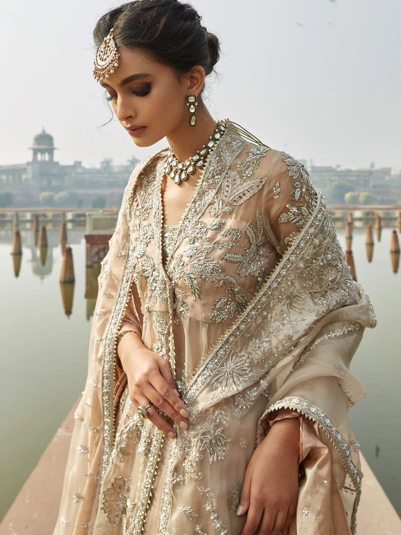 Nude Pink Angarkha