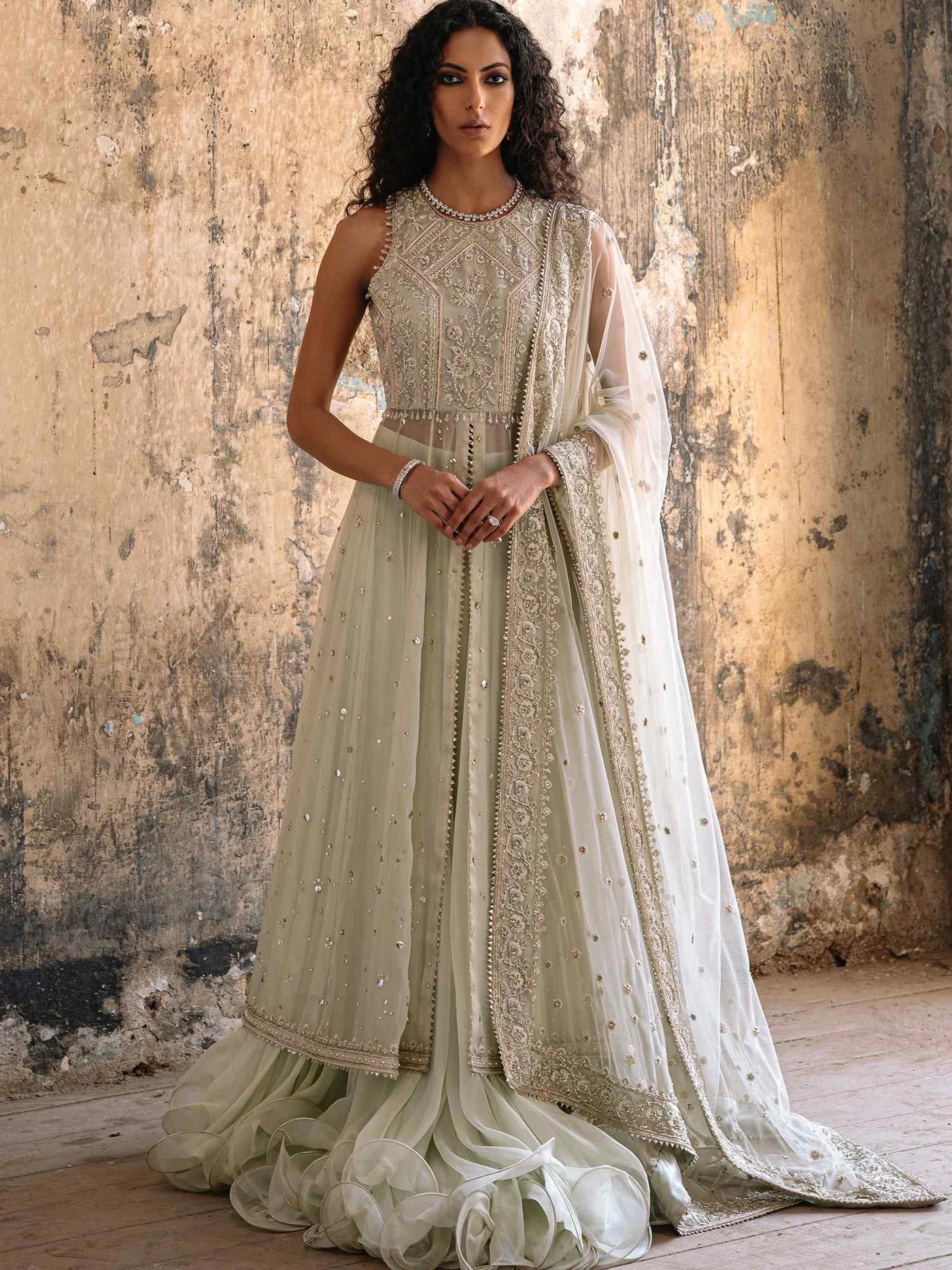Sufi Mint Lehenga
