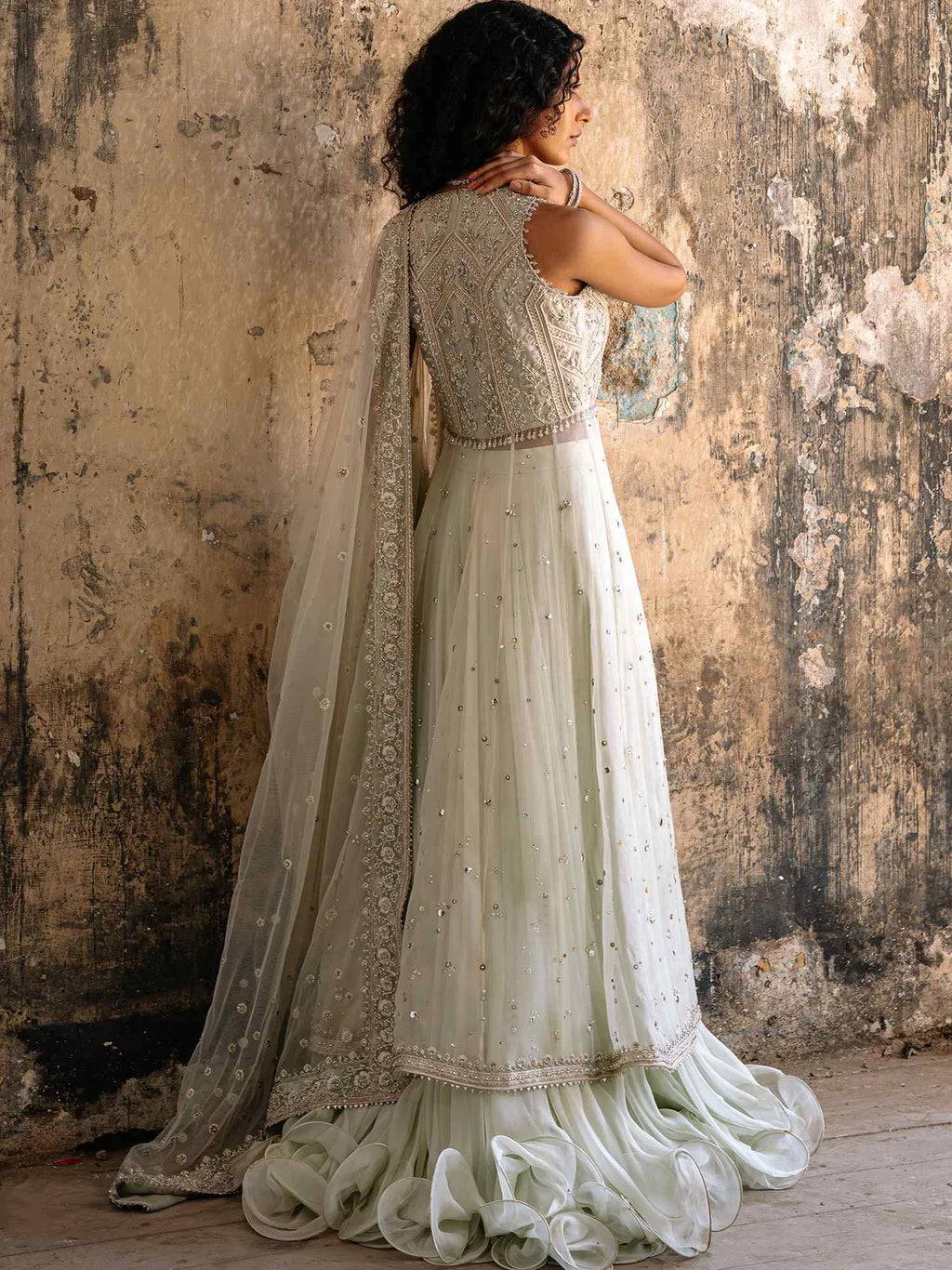 Sufi Mint Lehenga