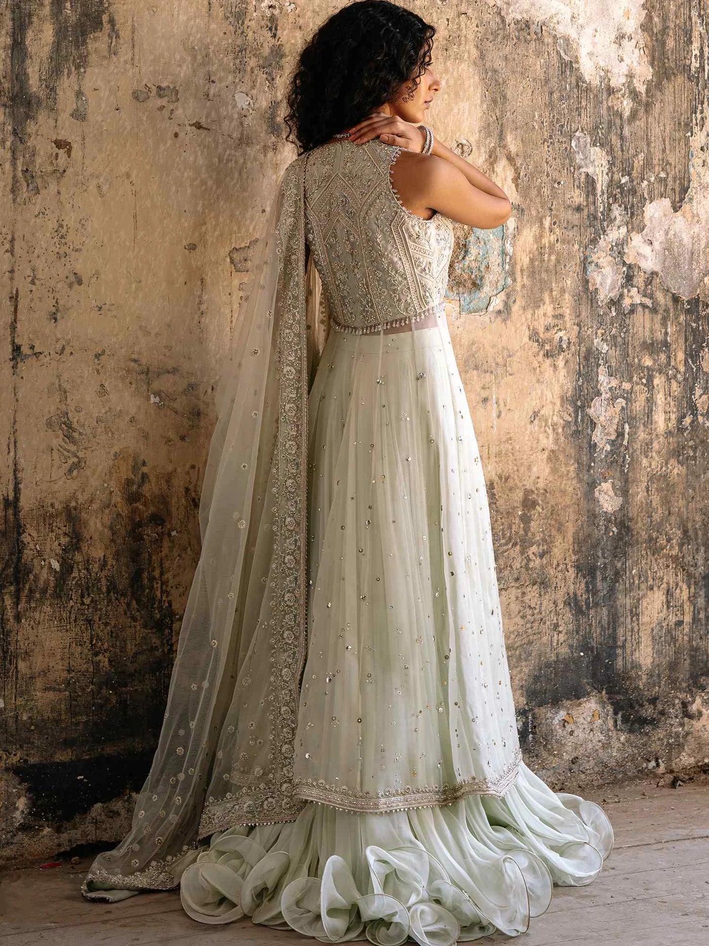 Sufi Mint Lehenga