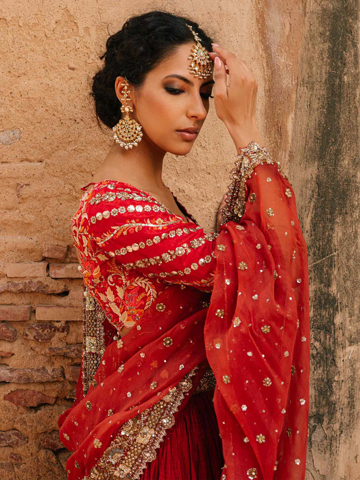 Cherry Red Crush Lehenga