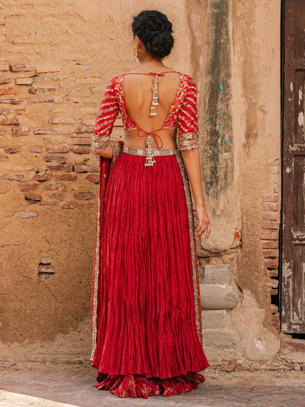 Cherry Red Crush Lehenga